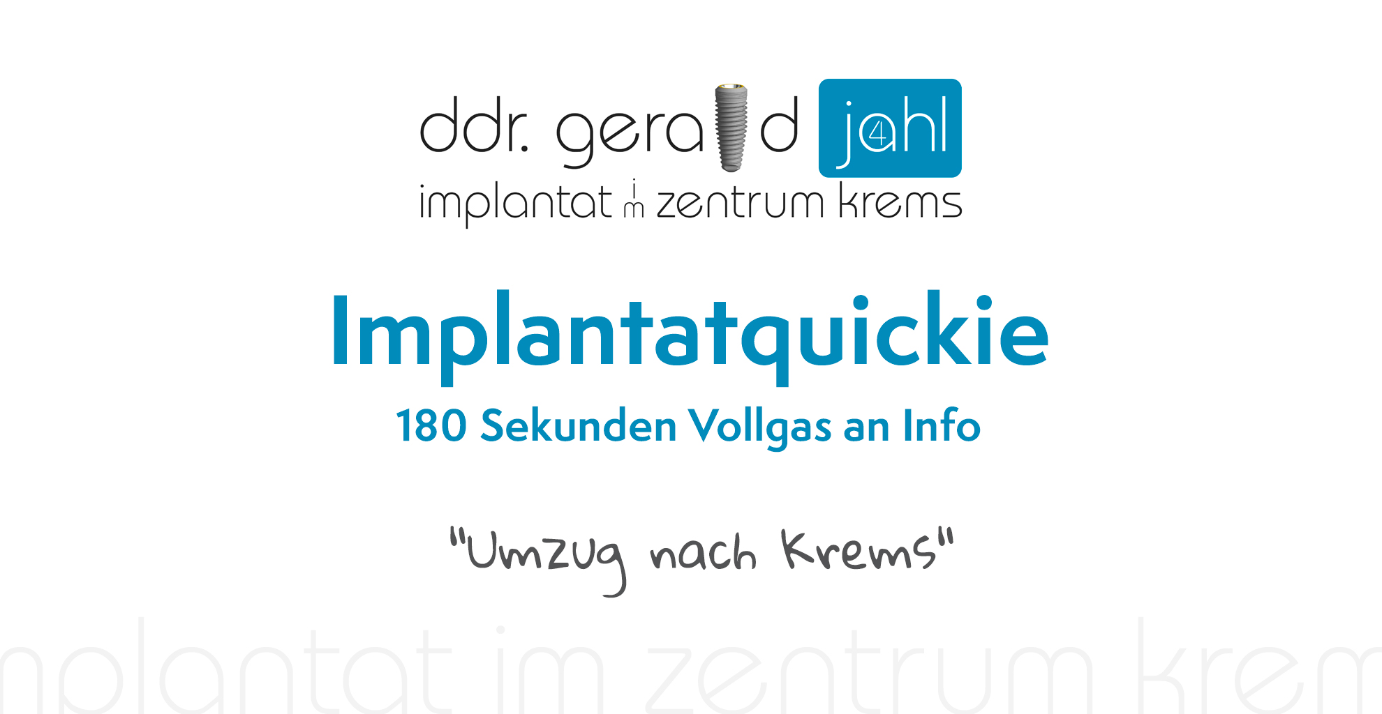 Implantatquickie - 180 Sekunden Vollgas an Info - 